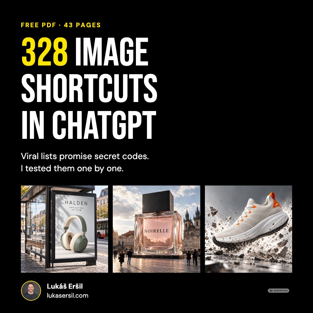 328 image shortcuts in ChatGPT, free PDF download